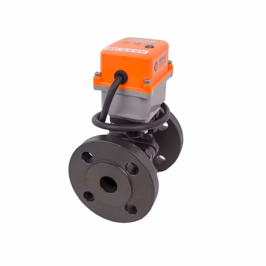 Válvula de bola motorizada de control UPVC DN25 de 1 pulgada para agua, aceite y gas