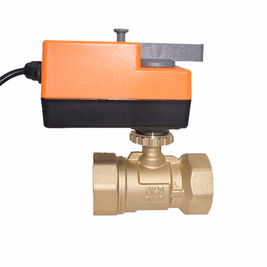 Válvula de bola motorizada control motorizada válvula de latón eléctrica del tratamiento de aguas de Winvall