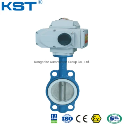 Wafer uso industrial Kst/Kt/OEM Precio accionado por motor Válvula de mariposa excéntrica