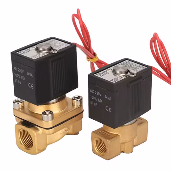1 1/2'' 2'' IP68 Fuente de agua subacuática impermeable Válvula solenoide de latón 12VDC 24VDC 110VAC 220VAC
