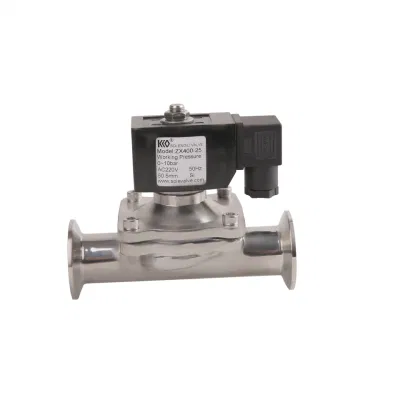 Válvula solenoide de agua sanitaria estándar SUS304/SUS316